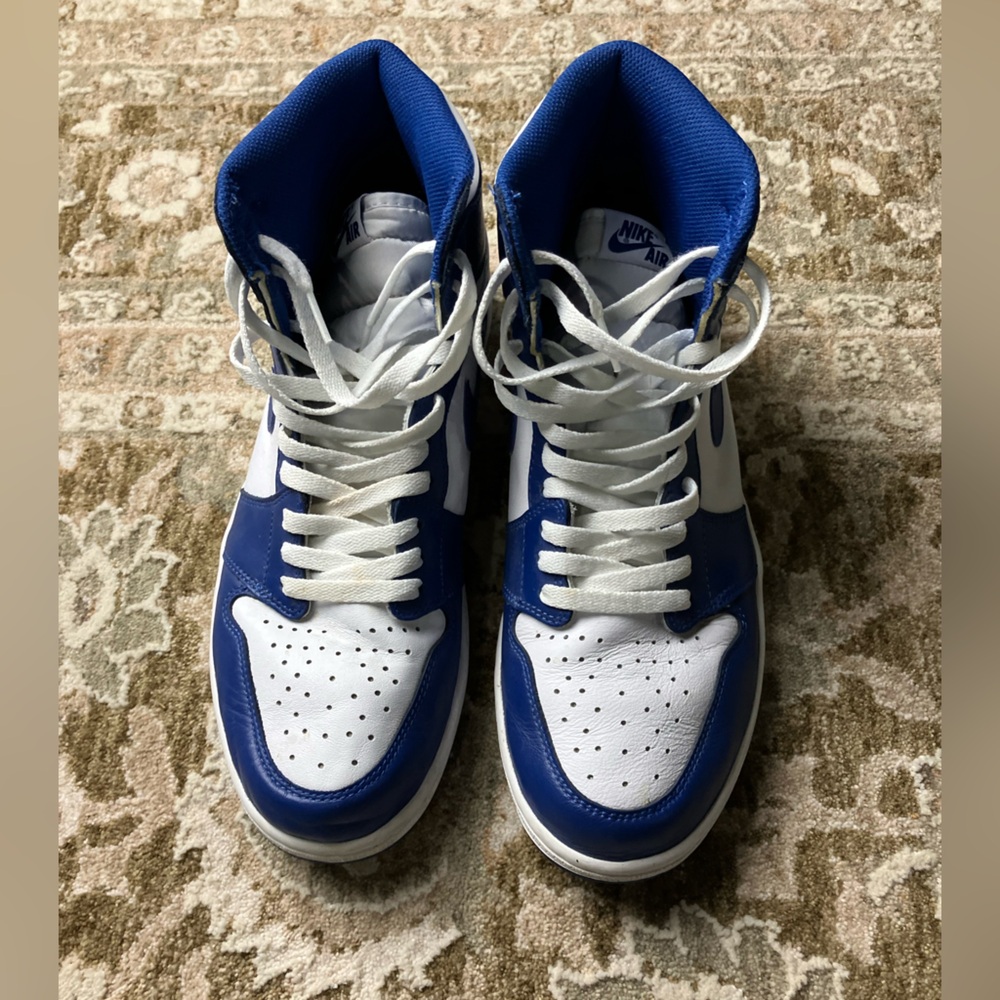 Nike Air High-Top Sneakers Blue and White